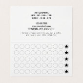 ミニマルモダンリストブラックコーヒーロイヤリティカード 名刺 (内部フラット)