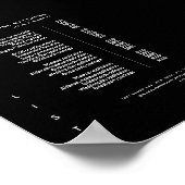 ミニマルモダンリストブラックサロン価格表サービス ポスター (角)