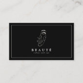 ミニマルモダンリストブラックサロン名刺 名刺 (正面)