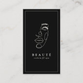 ミニマルモダンリストブラックサロン&スパ 名刺 (正面)