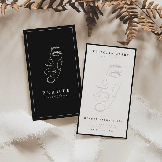 ミニマルモダンリストブラックサロン&スパ 名刺