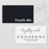 ミニマルモダンリストブラックシャルボードロイヤリティカード 名刺 (正面/裏面)