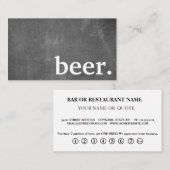 ミニマルモダンリストブラックシャルボードロイヤリティカード 名刺 (正面/裏面)