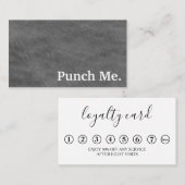 ミニマルモダンリストブラックシャルボードロイヤリティカード 名刺 (正面/裏面)