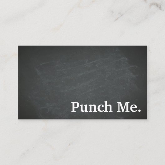 ミニマルモダンリストブラックシャルボードロイヤリティカード 名刺 (正面)