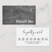 ミニマルモダンリストブラックシャルボードロイヤリティカード 名刺 (正面/裏面)