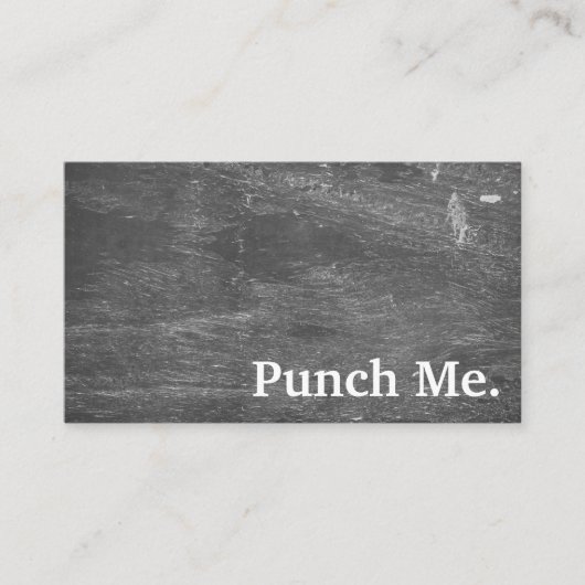 ミニマルモダンリストブラックシャルボードロイヤリティカード 名刺 (正面)