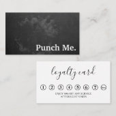 ミニマルモダンリストブラックシャルボードロイヤリティカード 名刺 (正面/裏面)