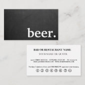 ミニマルモダンリストブラックシャルボードロイヤリティカード 名刺 (正面/裏面)