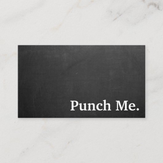 ミニマルモダンリストブラックシャルボードロイヤリティカード 名刺 (正面)