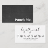 ミニマルモダンリストブラックシャルボードロイヤリティカード 名刺 (正面/裏面)