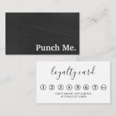 ミニマルモダンリストブラックシャルボードロイヤリティカード 名刺 (正面/裏面)