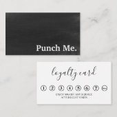 ミニマルモダンリストブラックシャルボードロイヤリティカード 名刺 (正面/裏面)