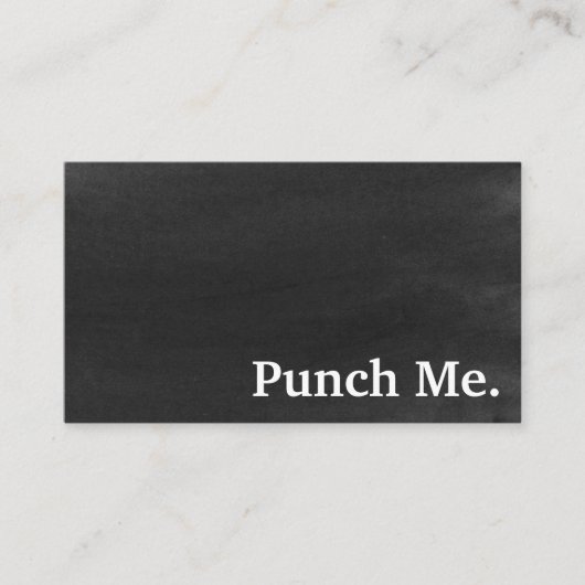 ミニマルモダンリストブラックシャルボードロイヤリティカード 名刺 (正面)