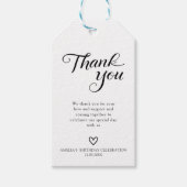 ミニマルモダンリストブラックスクリプトお願い ギフトタグ (正面)