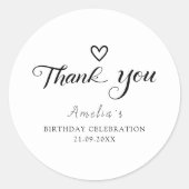 ミニマルモダンリストブラックスクリプト ラウンドシール (正面)