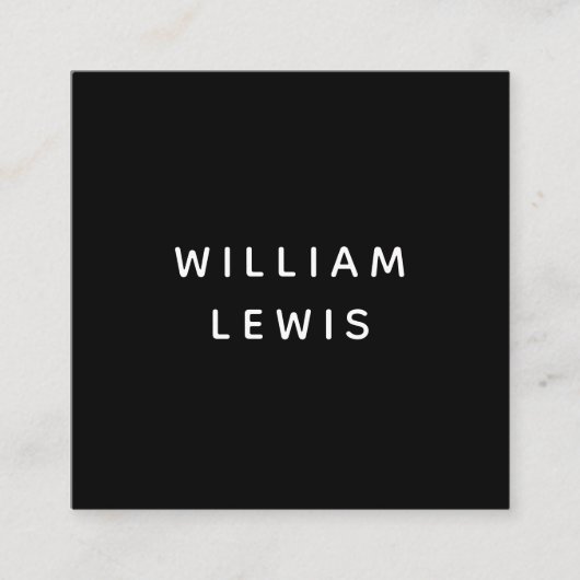 ミニマルモダンリストブラックソーシャルメディアのアイコン スクエア名刺 (正面)
