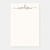 ミニマルモダンリストブラックタイポグラフィシック名 ポストイット (正面)