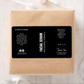 ミニマルモダンリストブラックドロッパーボトルラベル ラベル (インサイチュ)