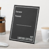 ミニマルモダンリストブラックバケーションレンタルWifi 台座サイン (インサイチュ)