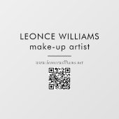 ミニマルモダンリストブラックビジネスブランディングQRコード ウィンドウサイン (シート)