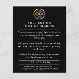 ミニマルモダンリストブラックビジネスロゴプロモーション チラシ