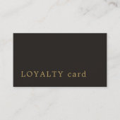 ミニマルモダンリストブラックフェイク金ゴールド美しいロイヤリティ ロイヤリティカード (正面)
