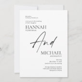 ミニマルモダンリストブラックフォーマル招待状 招待状 (正面)