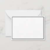 ミニマルモダンリストブラックボーダースタイリッシュド文字 ノートカード (裏面)