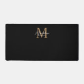 ミニマルモダンリストブラックモノグラム デスクマット (正面)