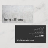 ミニマルモダンリストブラックライトグレーセメントコンクリート 名刺 (正面/裏面)