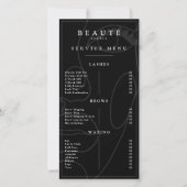 ミニマルモダンリストブラックラッシュ&ブローサービスメニュー (正面)