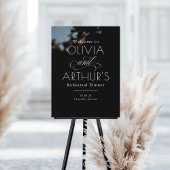 ミニマルモダンリストブラックリハーサルディナーウェルカム アクリルサイン