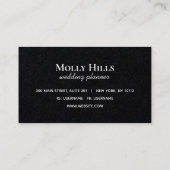 ミニマルモダンリストブラック対角イニシャルモノグラム 名刺 (裏面)