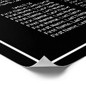 ミニマルモダンリストブラック座席表16表 ポスター (角)