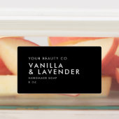 ミニマルモダンリストブラック石鹸ラベル ラベル (貼付)