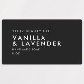 ミニマルモダンリストブラック石鹸ラベル ラベル (デザイン1)