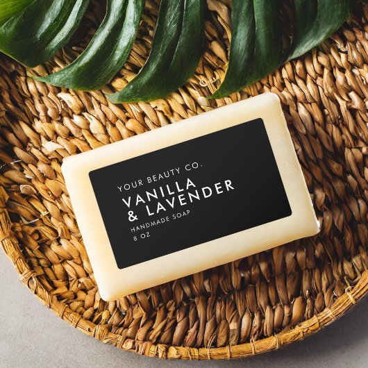 ミニマルモダンリストブラック石鹸ラベル ラベル