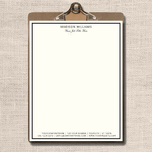 ミニマルモダンリストブラック縁どラグジュアリーブティック レターヘッド