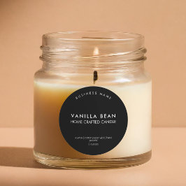 ミニマルモダンリストブラック自家製プロダクトラベル ラウンドシール