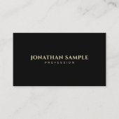 ミニマルモダンリストブラック金ゴールドプロフェッショナルエレガント 名刺 (正面)