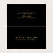 ミニマルモダンリストブラック金ゴールドプロフェッショナルトレンディー 名刺 (外部フラット)