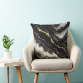 ミニマルモダンリストブラック金ゴールド大理石 クッション (椅子)