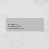 ミニマルモダンリストブラック&グレープロフェッショナル スキニー名刺 (裏面)