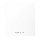 ミニマルモダンリストブラック&グレープロフェッショナル ノートパッド (正面)