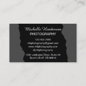 ミニマルモダンリストブラック&グレー1写真 名刺 (裏面)