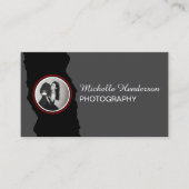 ミニマルモダンリストブラック&グレー1写真 名刺 (正面)