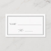 ミニマルモダンリストブラック&ホワイトエレガントな結婚式 プレイスカード