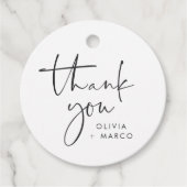 ミニマルモダンリストブラック&ホワイトスクリプト フェイバータグ (正面)