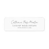 ミニマルモダンリストブラック&ホワイトビジネスアドレス ラベル (正面)